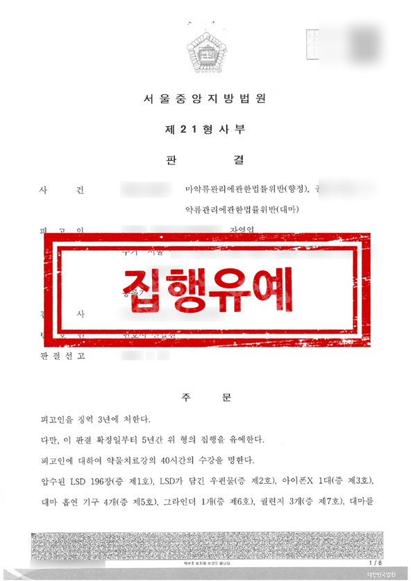 판결문 - 집행유예